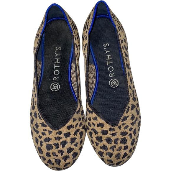 ROTHY'S Brown/Black Animal Print Ballet Flats     Size: 8 - Picture 1 of 9